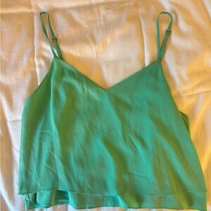 Alice + Olivia Green Crop Camisole